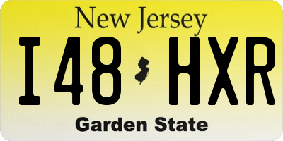 NJ license plate I48HXR