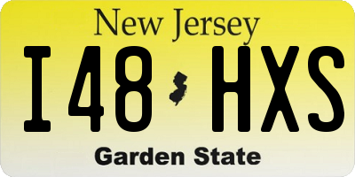 NJ license plate I48HXS