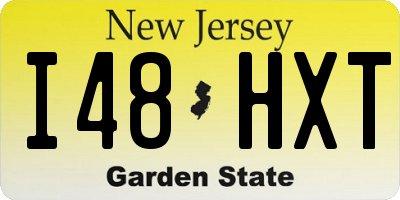 NJ license plate I48HXT