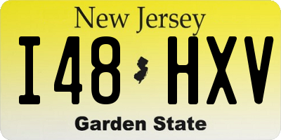 NJ license plate I48HXV