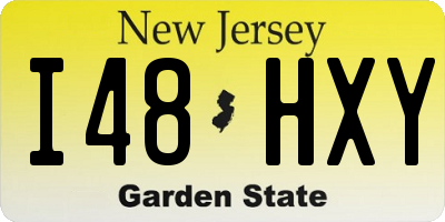 NJ license plate I48HXY