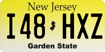 NJ license plate I48HXZ