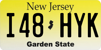 NJ license plate I48HYK
