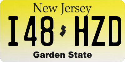 NJ license plate I48HZD