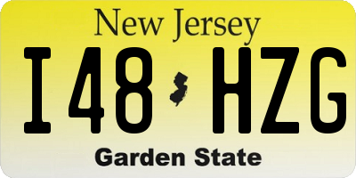NJ license plate I48HZG