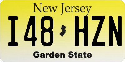 NJ license plate I48HZN