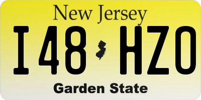 NJ license plate I48HZO