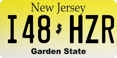 NJ license plate I48HZR