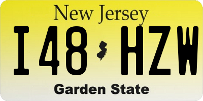 NJ license plate I48HZW