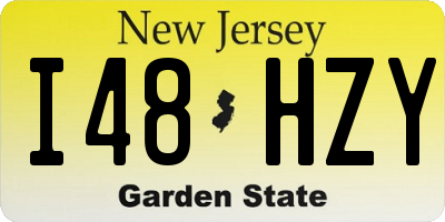 NJ license plate I48HZY