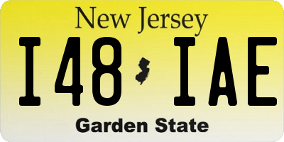 NJ license plate I48IAE