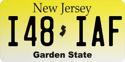 NJ license plate I48IAF