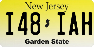 NJ license plate I48IAH
