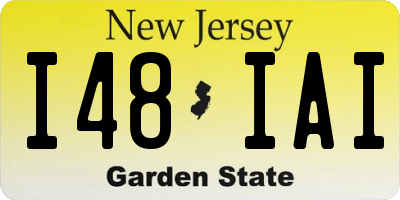 NJ license plate I48IAI