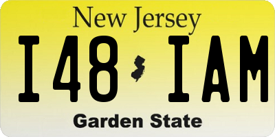NJ license plate I48IAM