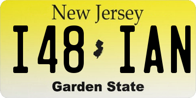 NJ license plate I48IAN