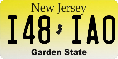 NJ license plate I48IAO