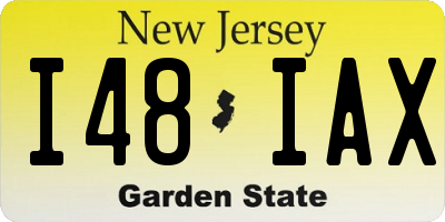 NJ license plate I48IAX