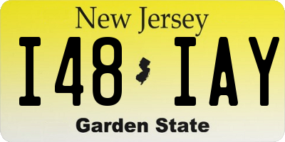NJ license plate I48IAY