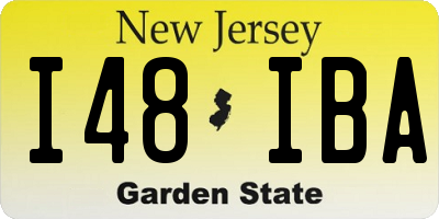 NJ license plate I48IBA