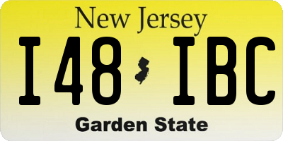 NJ license plate I48IBC