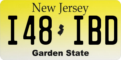 NJ license plate I48IBD