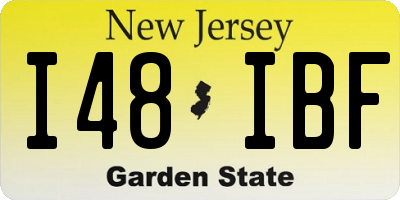 NJ license plate I48IBF
