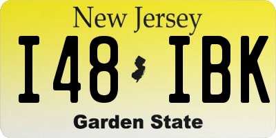 NJ license plate I48IBK