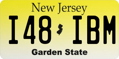 NJ license plate I48IBM