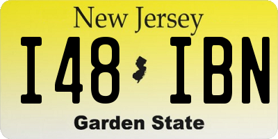 NJ license plate I48IBN