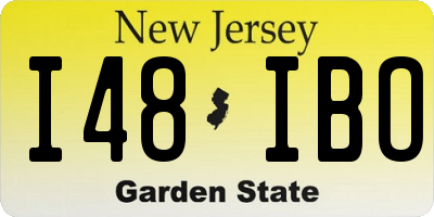 NJ license plate I48IBO