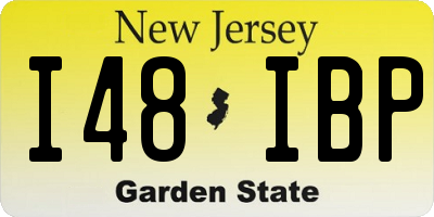NJ license plate I48IBP