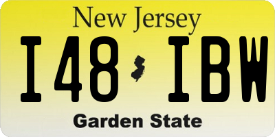 NJ license plate I48IBW