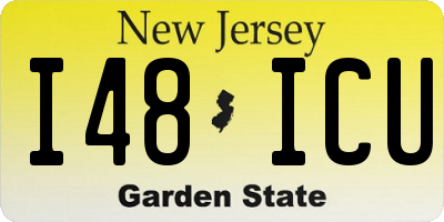 NJ license plate I48ICU