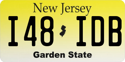 NJ license plate I48IDB