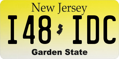 NJ license plate I48IDC