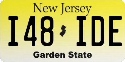 NJ license plate I48IDE