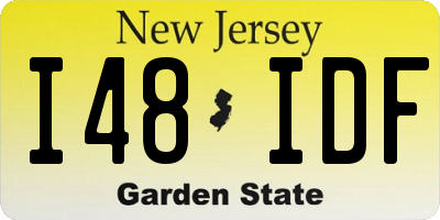 NJ license plate I48IDF