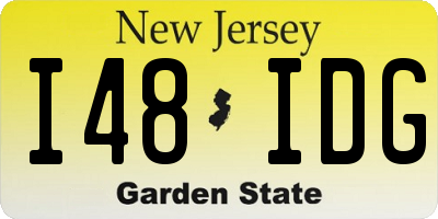 NJ license plate I48IDG
