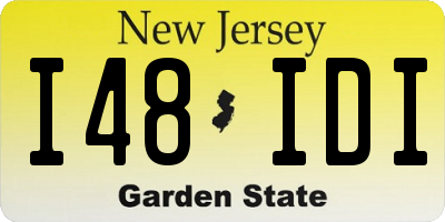 NJ license plate I48IDI