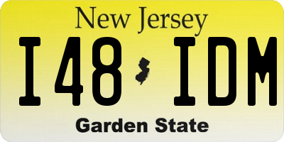 NJ license plate I48IDM