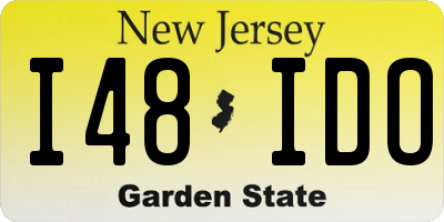 NJ license plate I48IDO