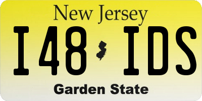 NJ license plate I48IDS