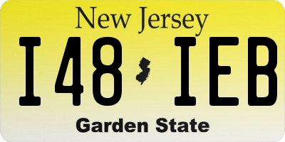 NJ license plate I48IEB