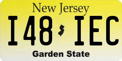 NJ license plate I48IEC