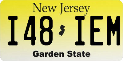 NJ license plate I48IEM