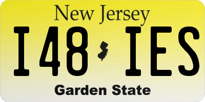 NJ license plate I48IES