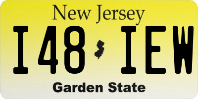 NJ license plate I48IEW