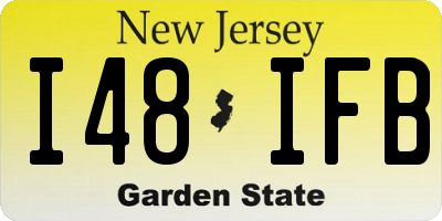 NJ license plate I48IFB