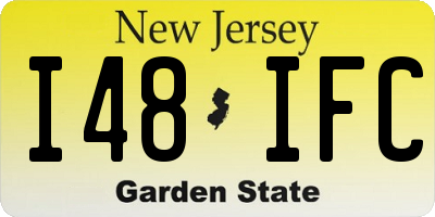 NJ license plate I48IFC